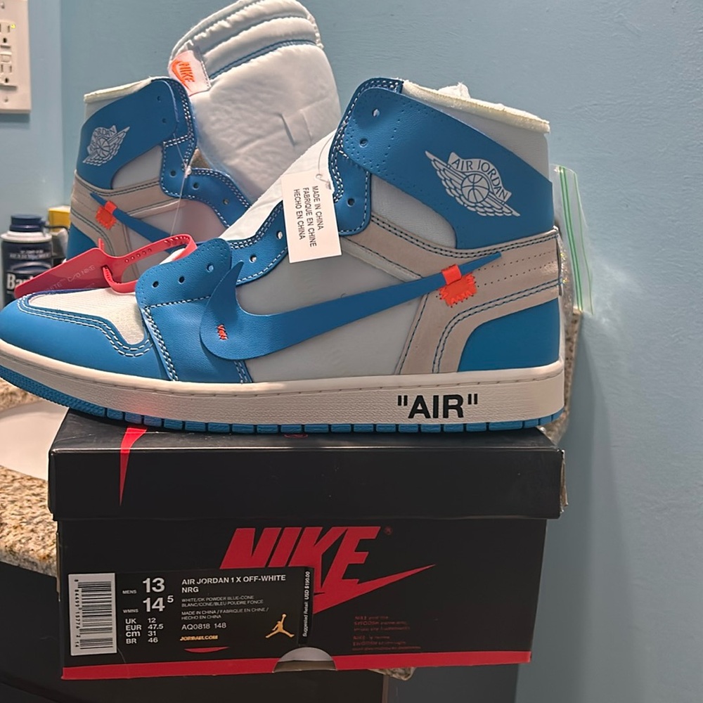 Nike Jordan 1 Off White UNC Color Size 13 New B Grade Read Description